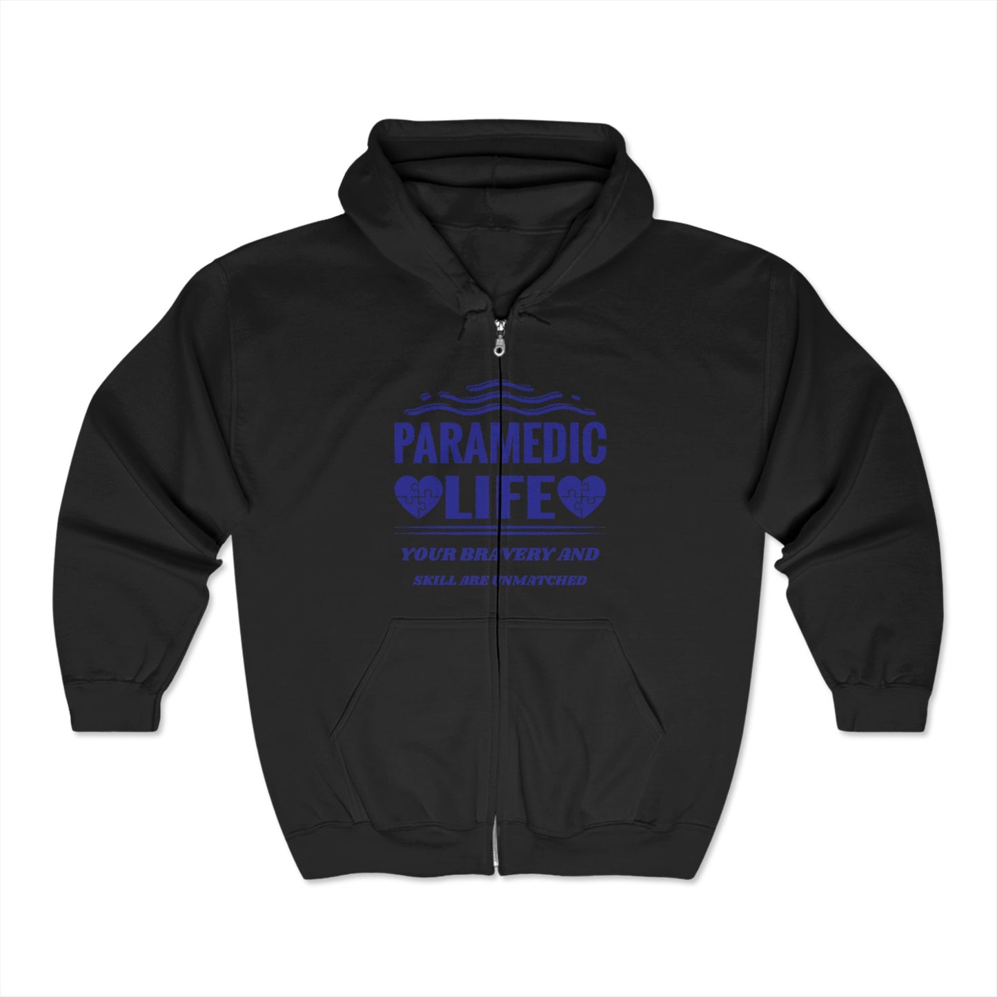 EMS Unisex Full Zip Hooded Sweatshirt – Your bravery and skill are unmatched