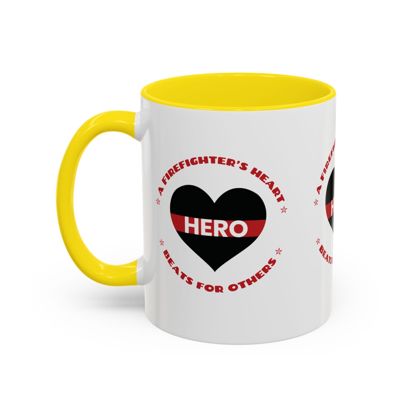 Firefighter Accent Coffee Mug – A firefighter’s heart beats for others
