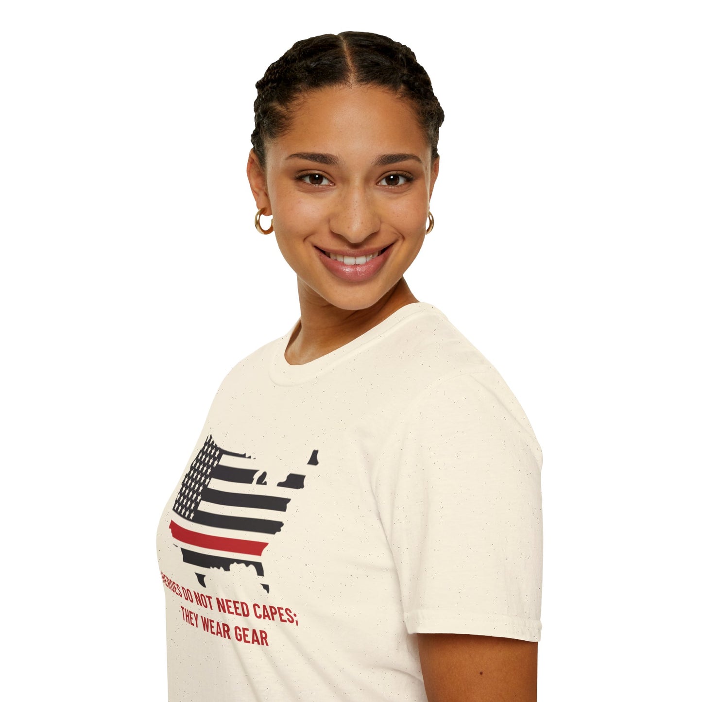 Firefighter Softstyle T-Shirt – Heroes do not need capes; they wear gear