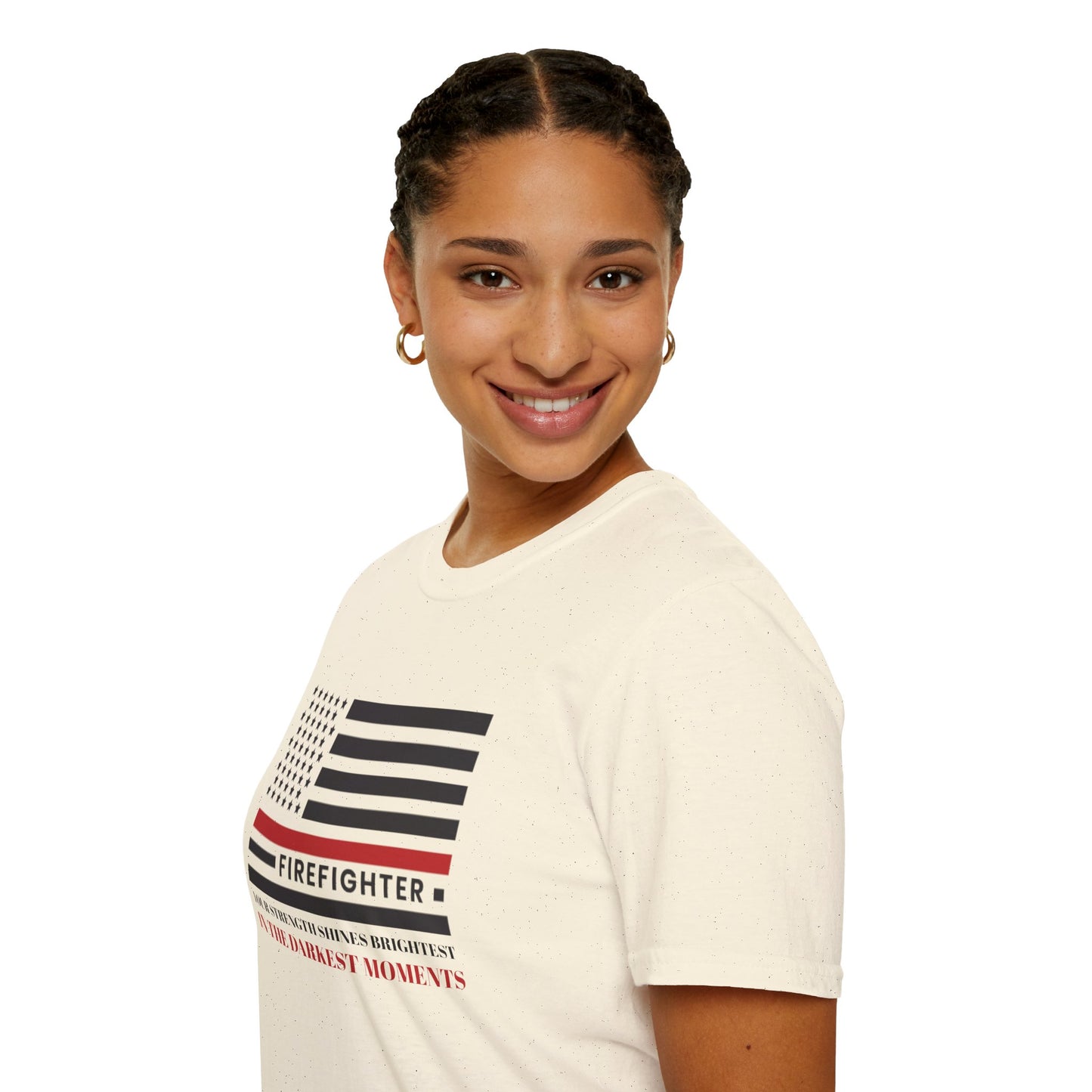 Firefighter Softstyle T-Shirt – Your strength shines brightest in the darkest moments