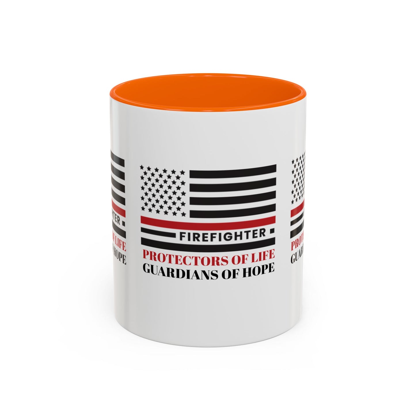 Firefighter Accent Coffee Mug – Firefighters: Protectors of life, guardians of hope