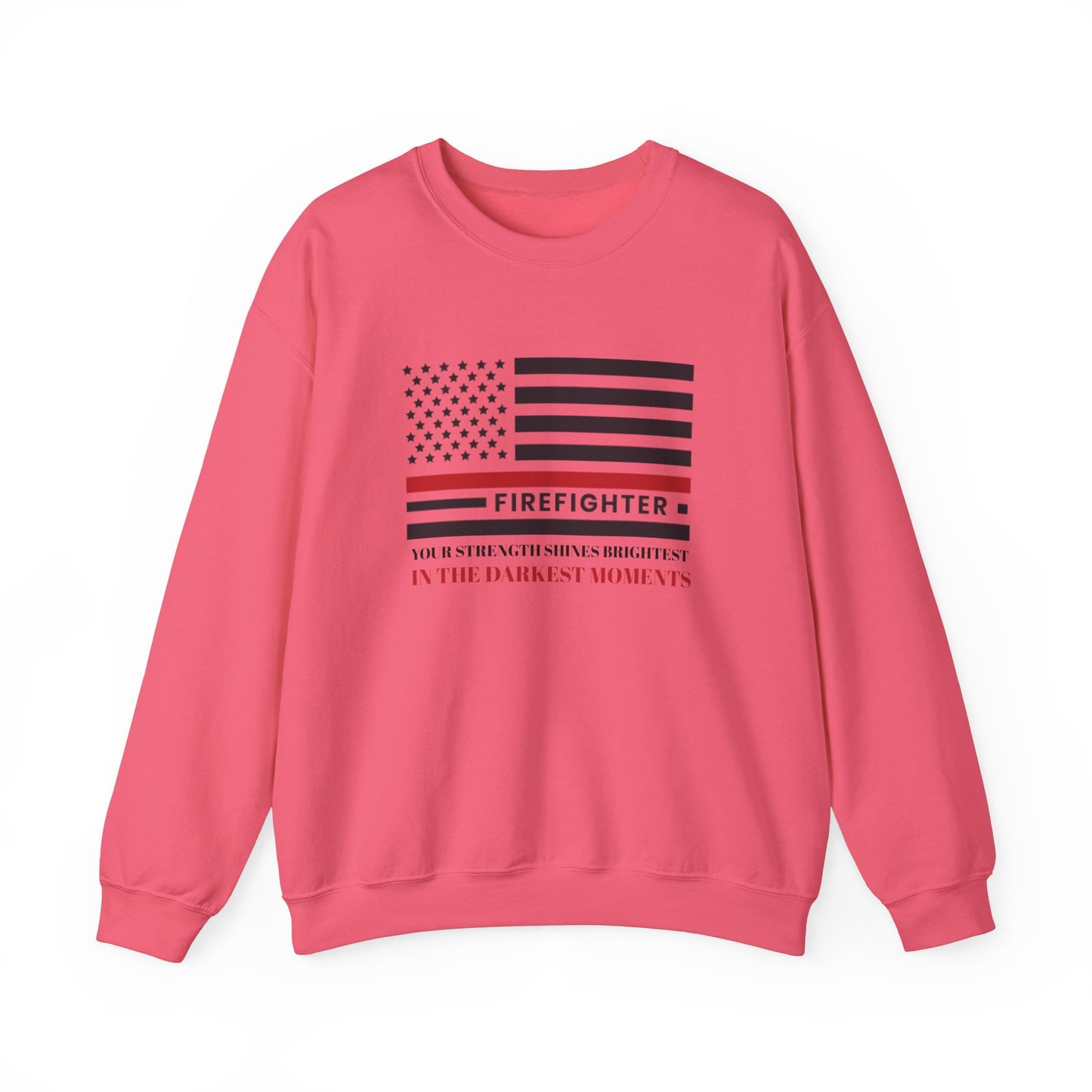 Firefighter Unisex Heavy Blend Crewneck Sweatshirt – Your strength shines brightest in the darkest moments