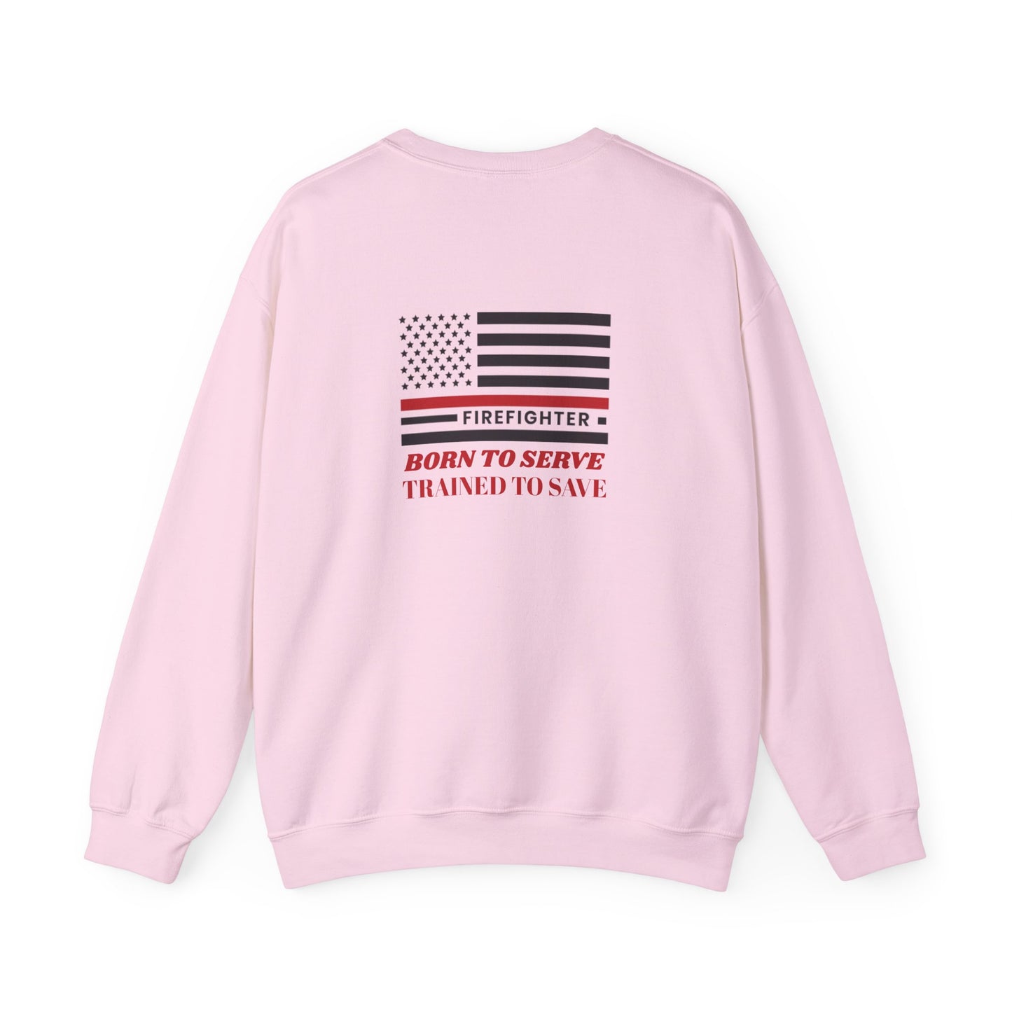 Firefighter Unisex Heavy Blend Crewneck Sweatshirt – Born to serve, trained to save