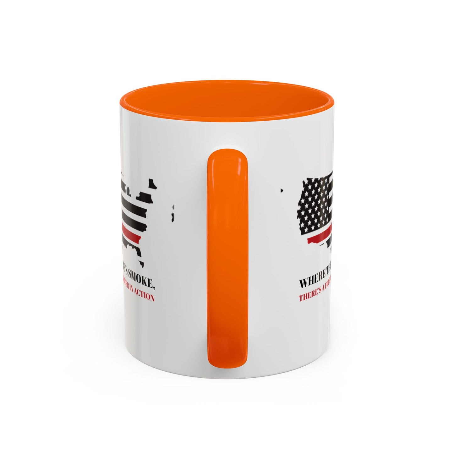 Firefighter Accent Coffee Mug – Where there’s smoke, there’s a firefighter in action