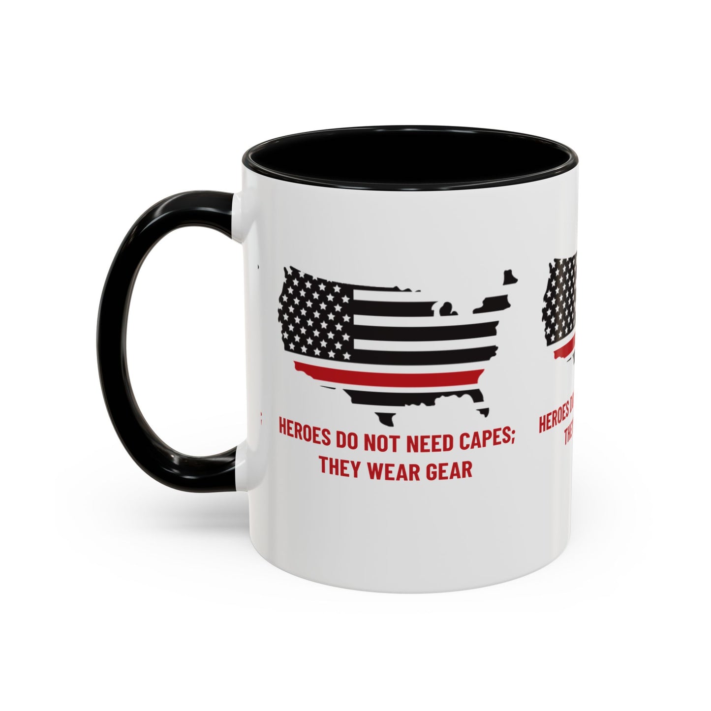 Firefighter Accent Coffee Mug – Heroes do not need capes; they wear gear