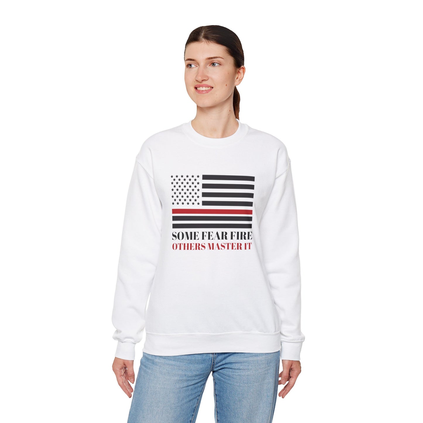 Firefighter Unisex Heavy Blend Crewneck Sweatshirt – Some fear fire, others master it