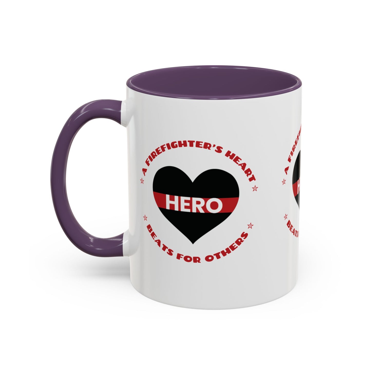 Firefighter Accent Coffee Mug – A firefighter’s heart beats for others