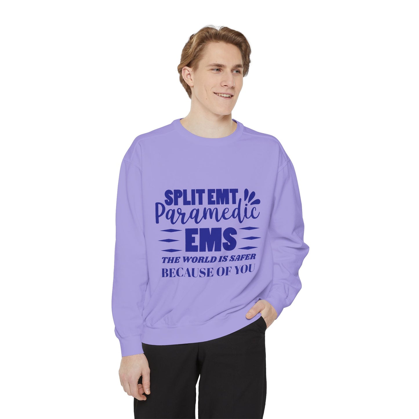 EMS Unisex Garment-Dyed Sweatshirt –The world is safer because of you
