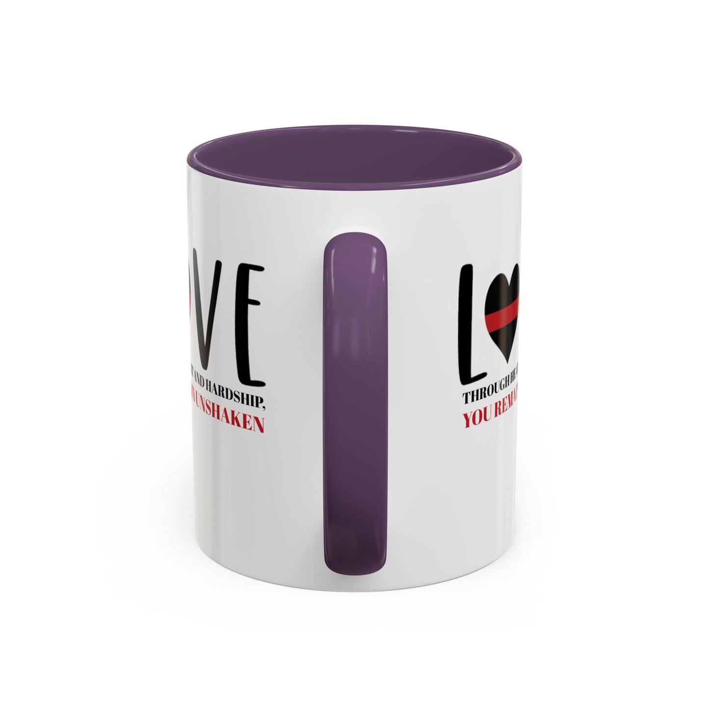 Firefighter Accent Coffee Mug – Through heat and hardship, you remain unshaken