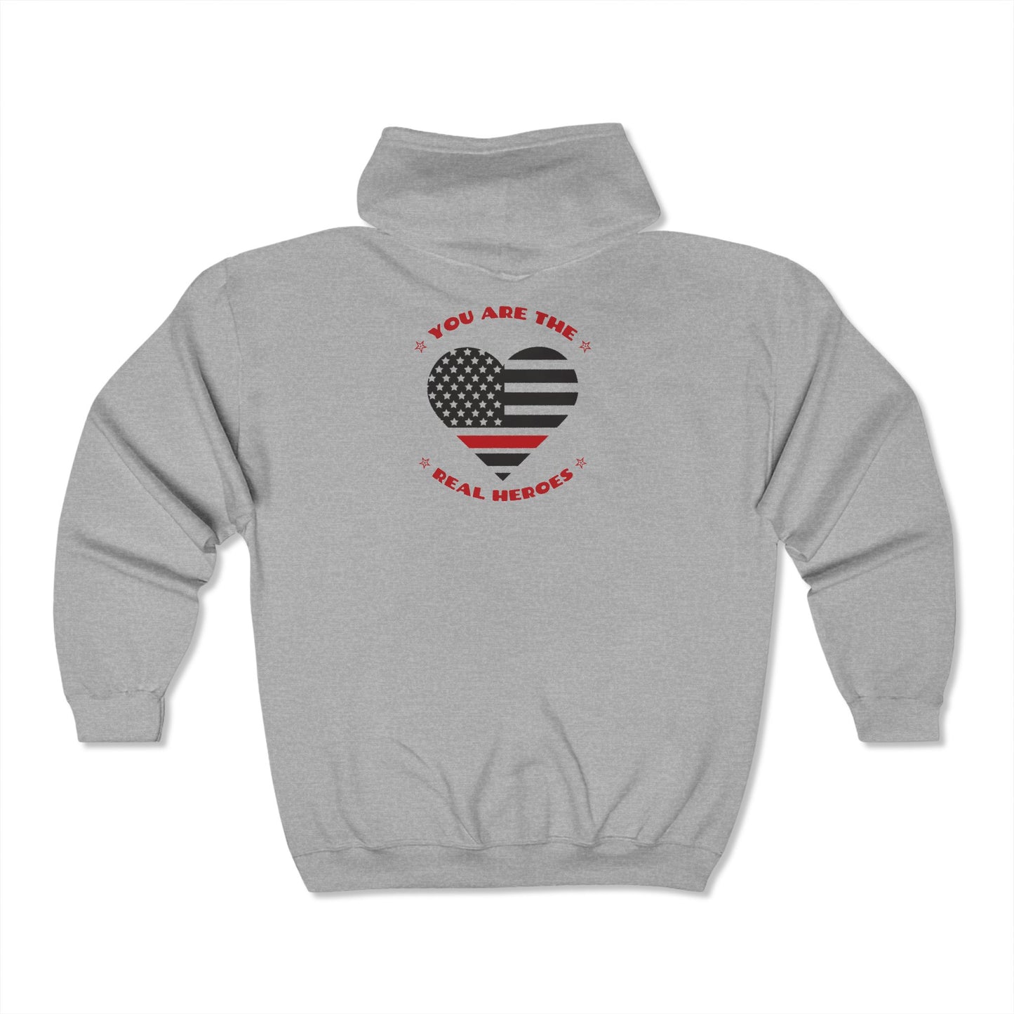 Firefighter Unisex Full Zip Hooded Sweatshirt – You are the real heroes
