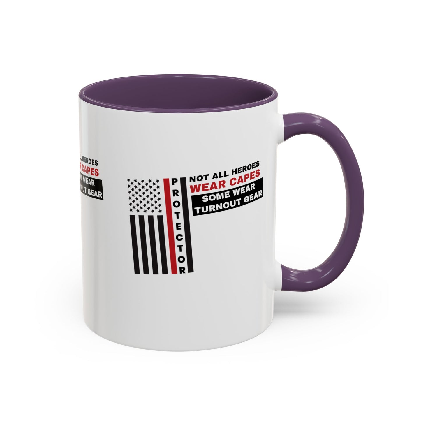 Firefighter Accent Coffee Mug – Not all heroes wear capes—some wear turnout gear