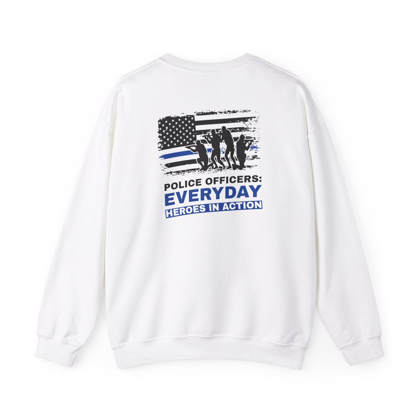 Police Unisex Heavy Blend Crewneck Sweatshirt – Police officers: everyday heroes in action