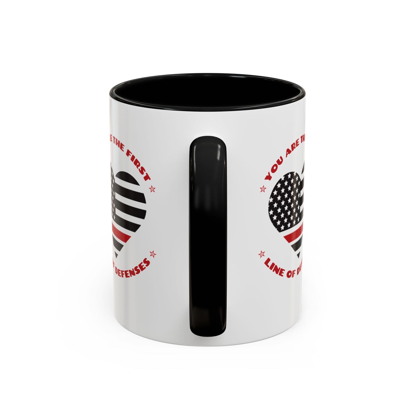 Firefighter Accent Coffee Mug – You are the first line of defenses