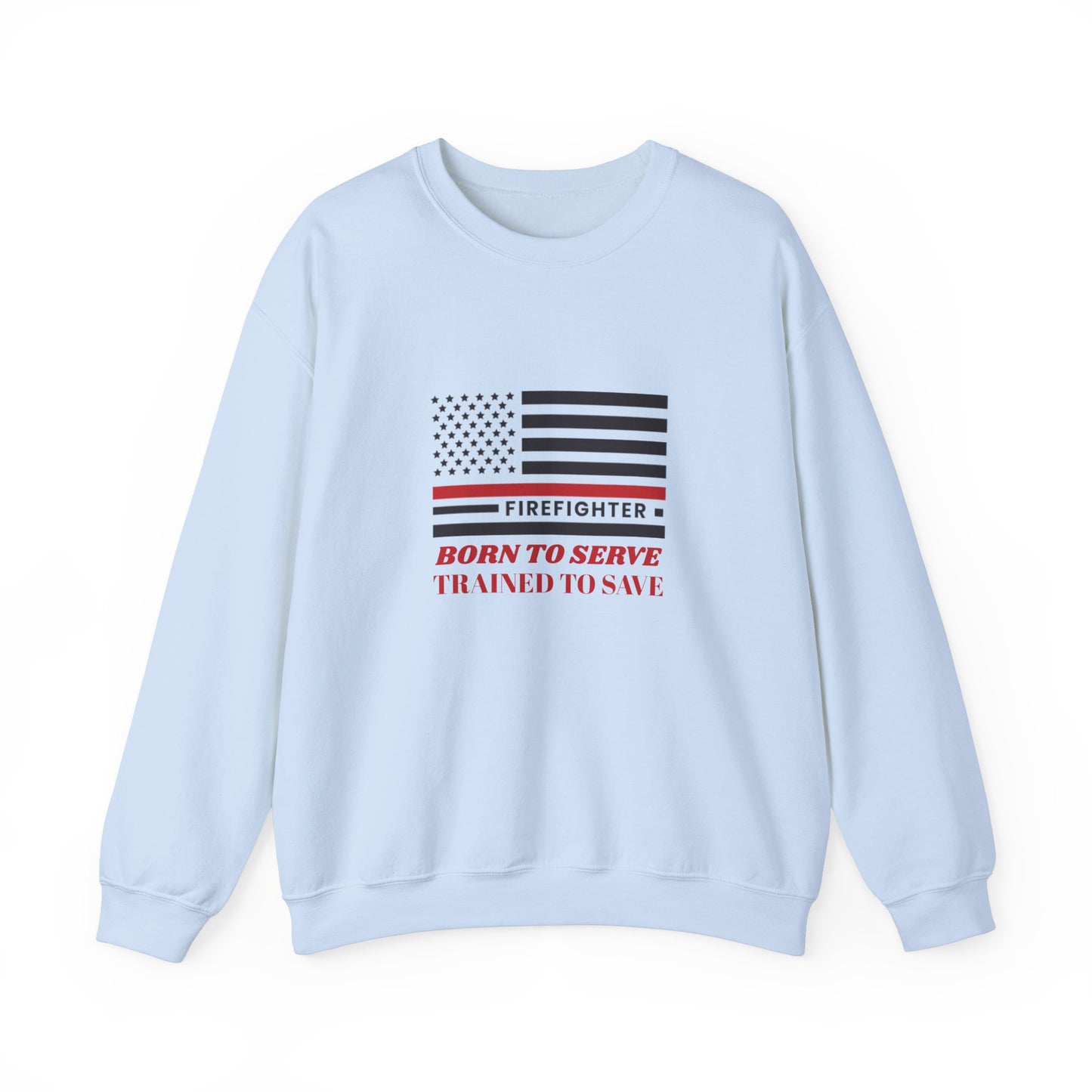 Firefighter Unisex Heavy Blend Crewneck Sweatshirt – Born to serve, trained to save