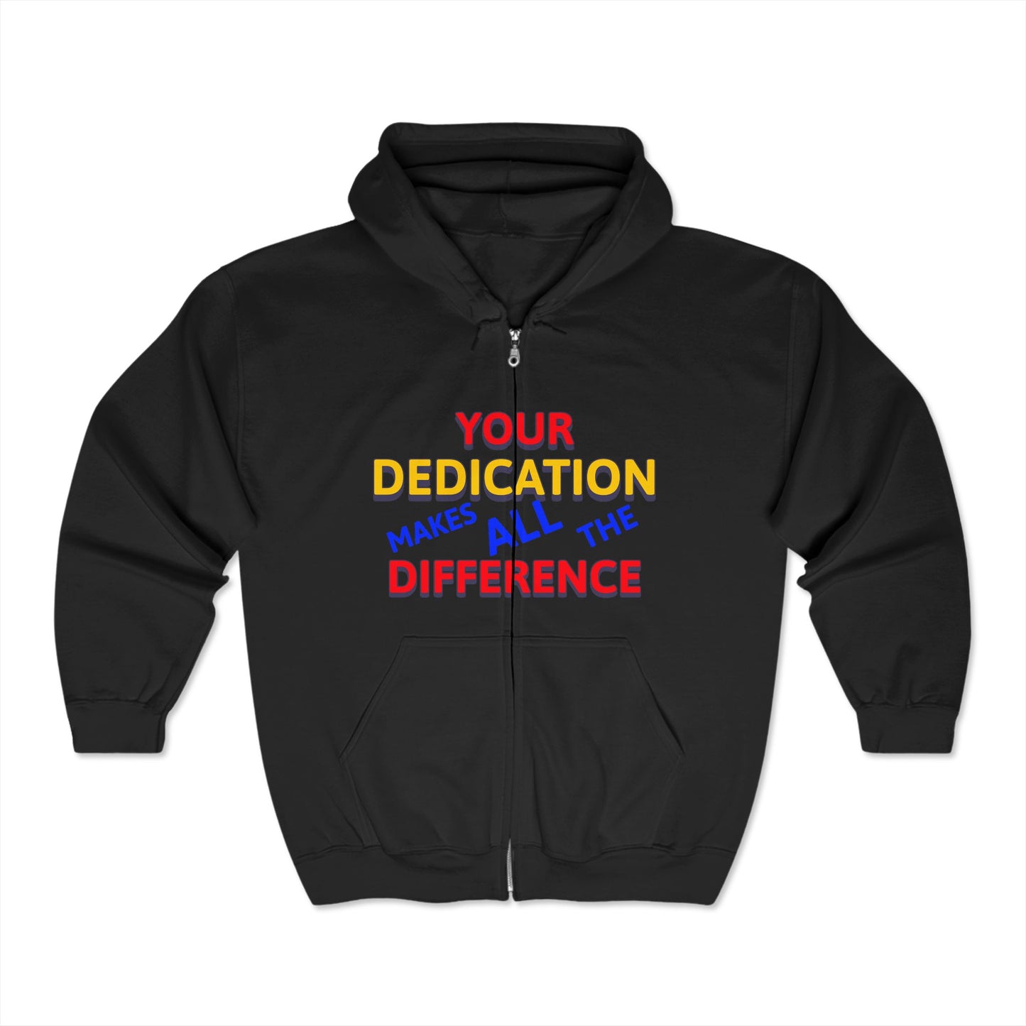 EMS Unisex Full Zip Hooded Sweatshirt – Your dedication makes all the difference