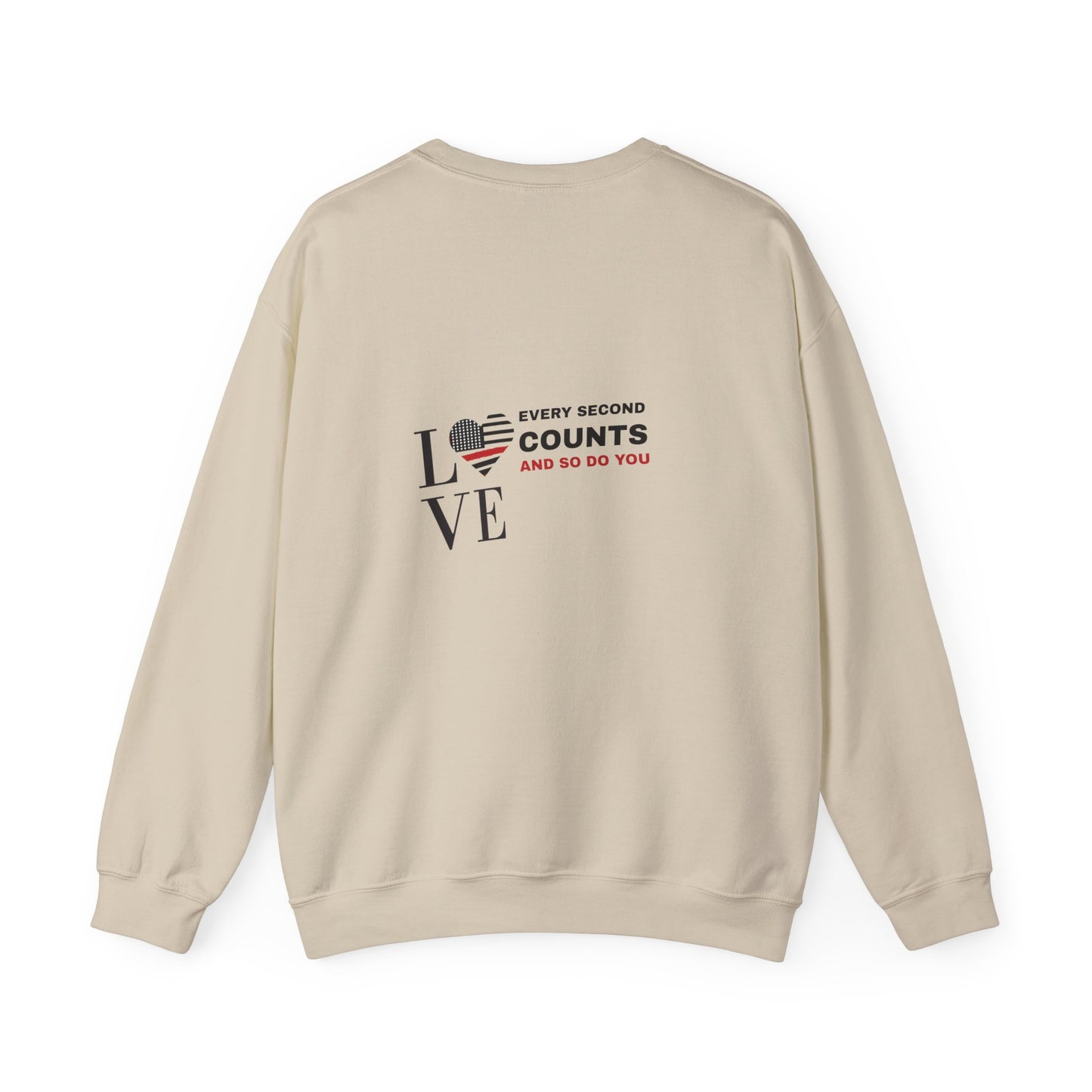 Firefighter Unisex Heavy Blend Crewneck Sweatshirt – Every second counts, and so do you