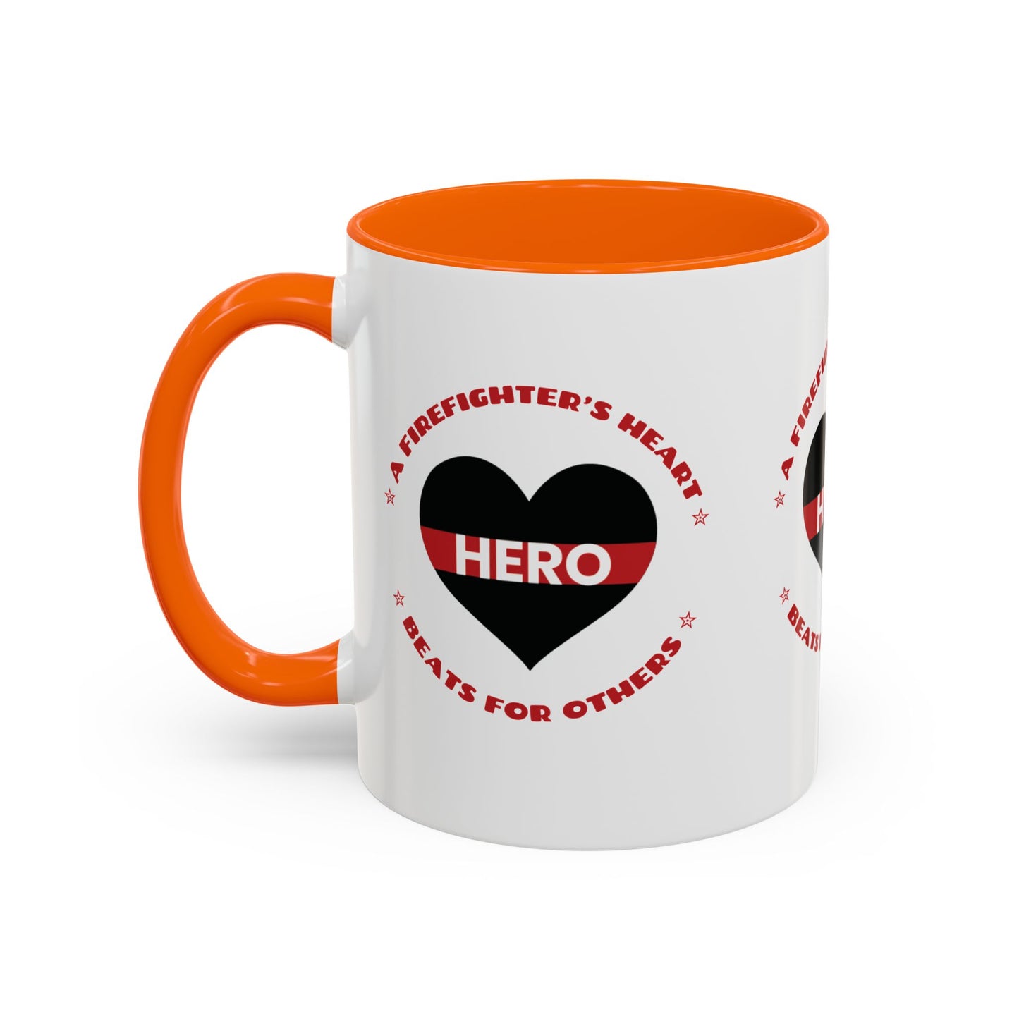 Firefighter Accent Coffee Mug – A firefighter’s heart beats for others