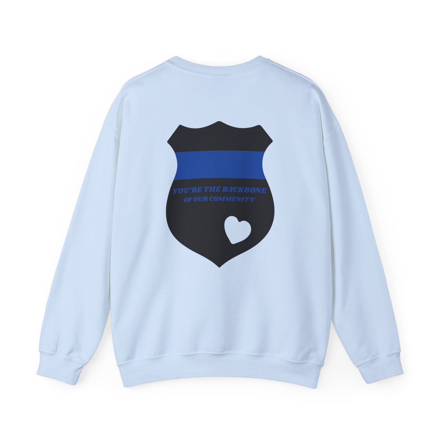 Police Unisex Heavy Blend Crewneck Sweatshirt – You’re the backbone of our community