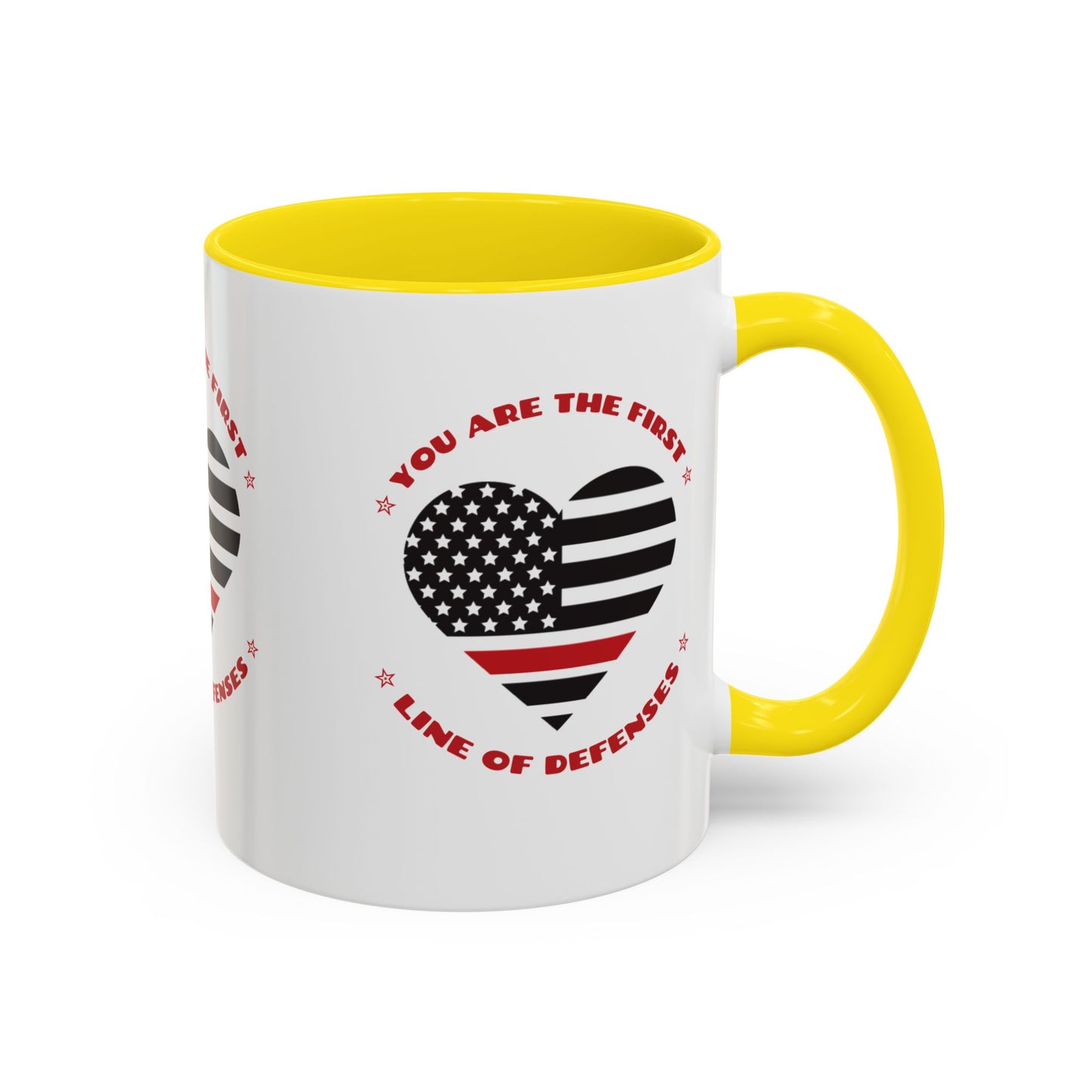 Firefighter Accent Coffee Mug – You are the first line of defenses