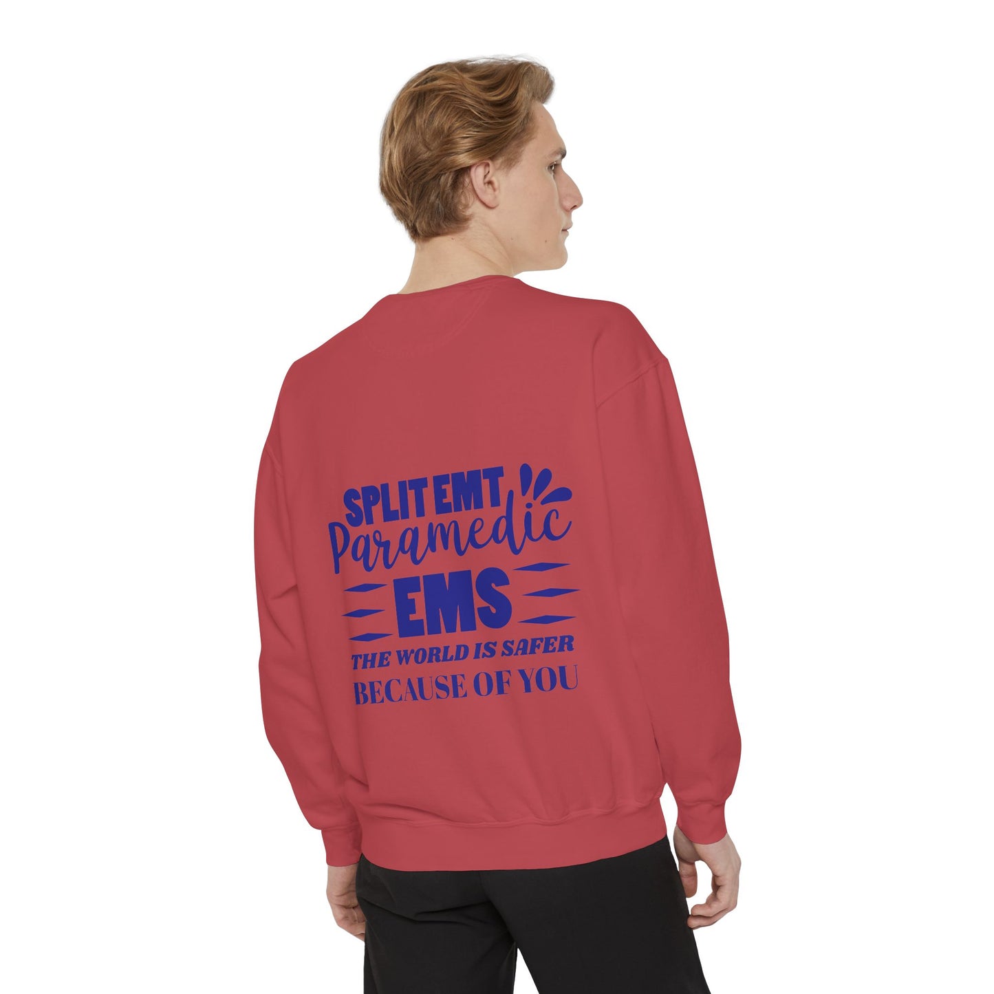 EMS Unisex Garment-Dyed Sweatshirt –The world is safer because of you