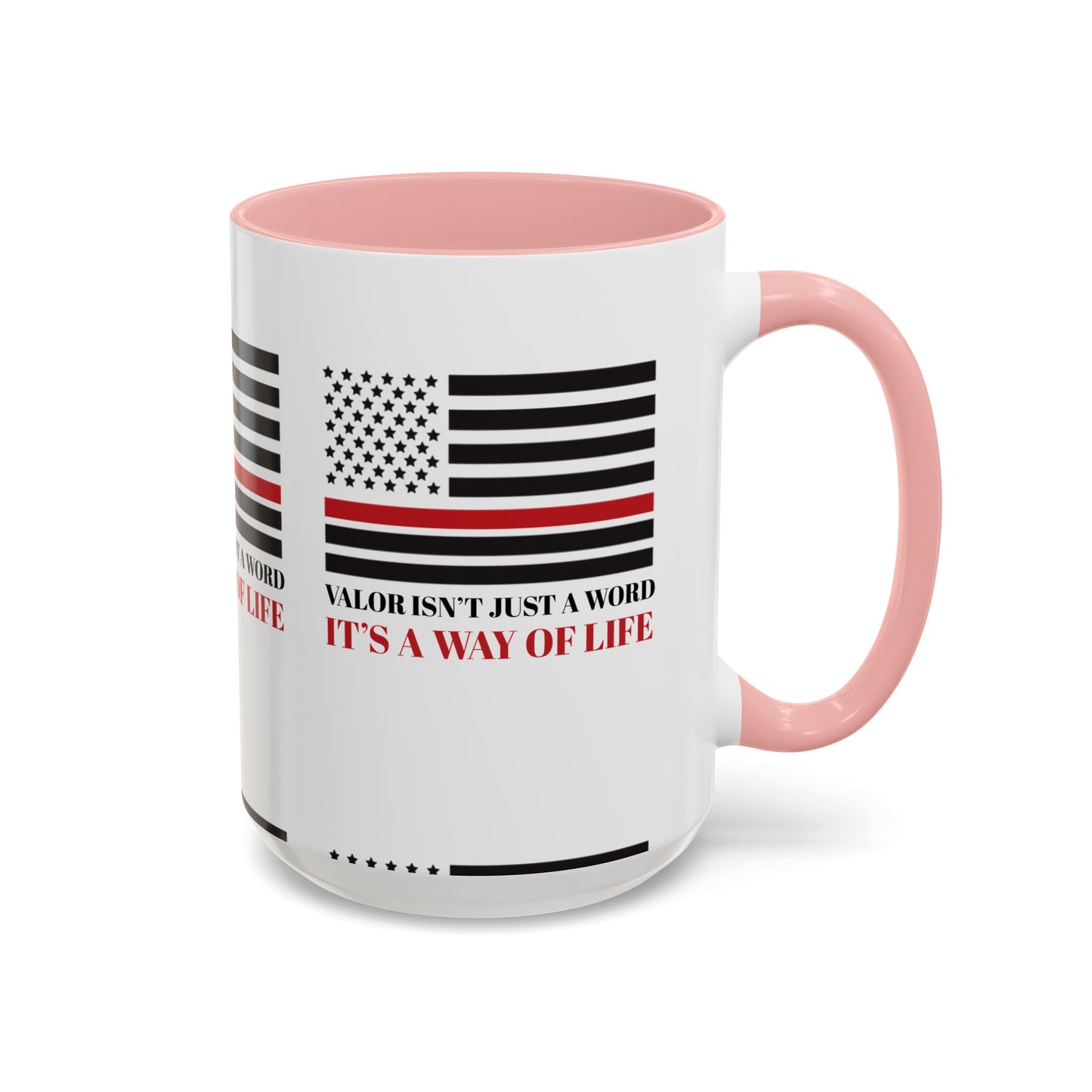 Firefighter Accent Coffee Mug – Valor isn’t just a word—it’s a way of life