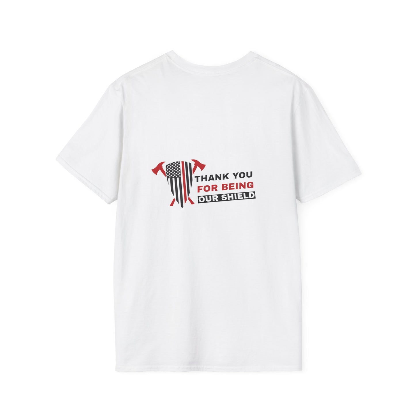 Firefighter Softstyle T-Shirt – Thank you for being our shield