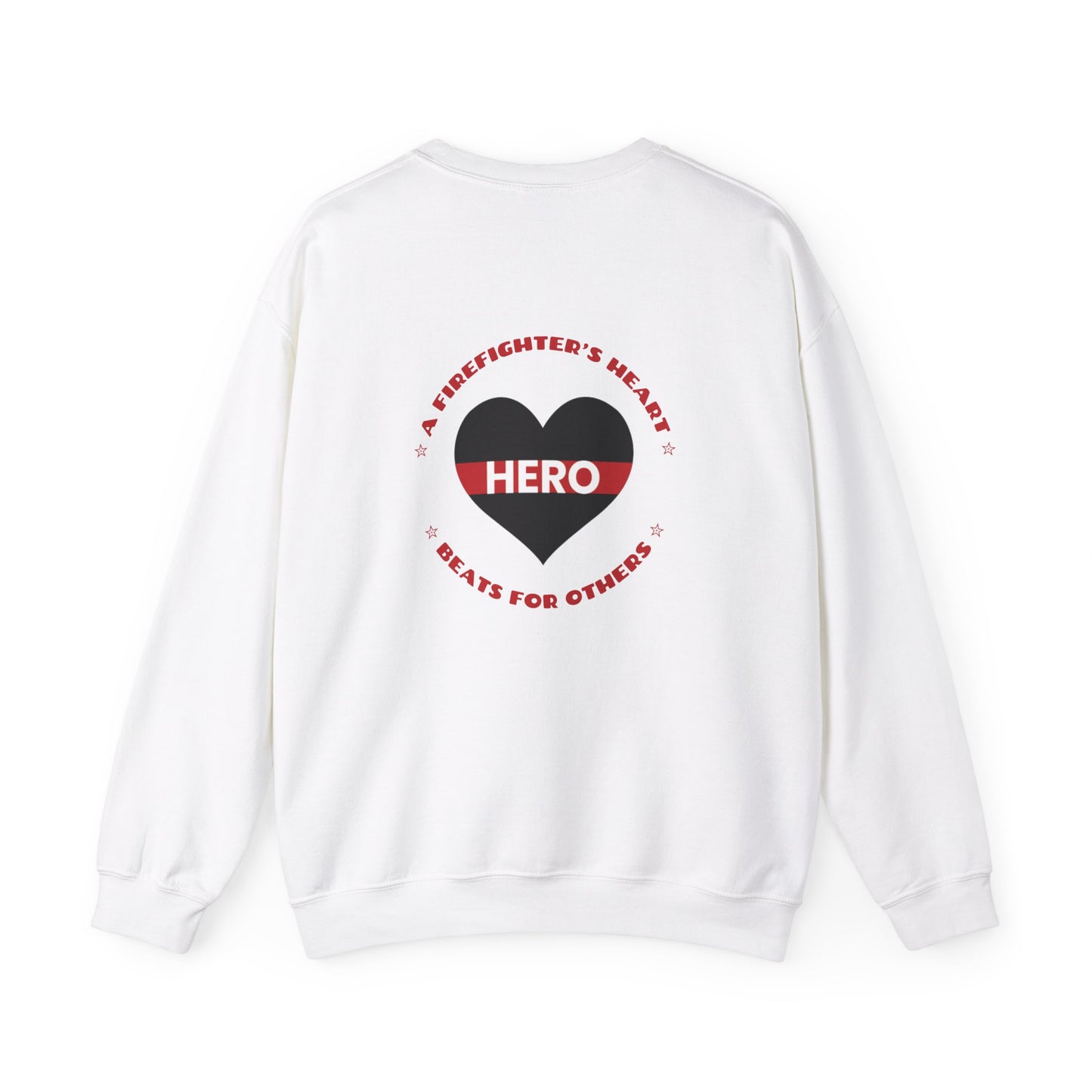 Firefighter Unisex Heavy Blend Crewneck Sweatshirt – A firefighter’s heart beats for others