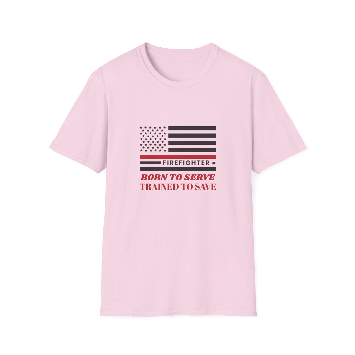 Firefighter Softstyle T-Shirt – Born to serve, trained to save