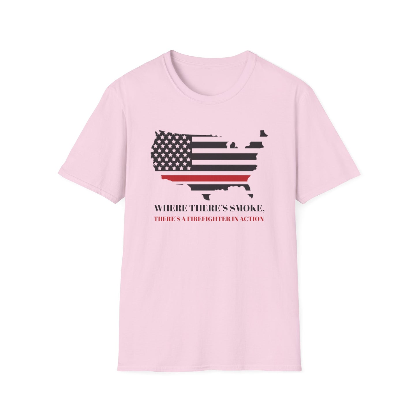 Firefighter Softstyle T-Shirt – Where there’s smoke, there’s a firefighter in action