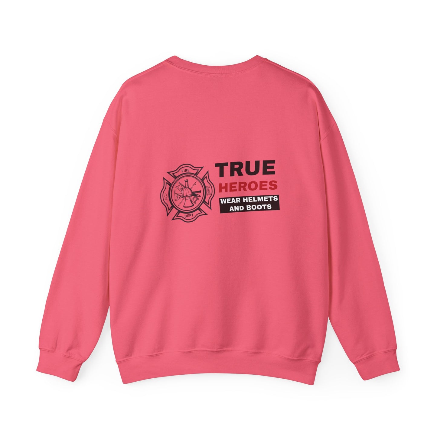 Firefighter Unisex Heavy Blend Crewneck Sweatshirt – True heroes wear helmets and boots