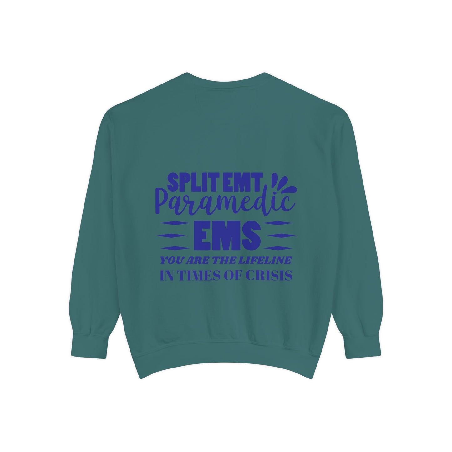 EMS Unisex Garment-Dyed Sweatshirt –You are the lifeline in times of crisis