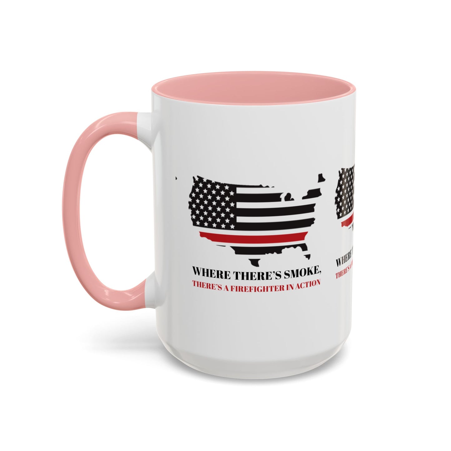 Firefighter Accent Coffee Mug – Where there’s smoke, there’s a firefighter in action