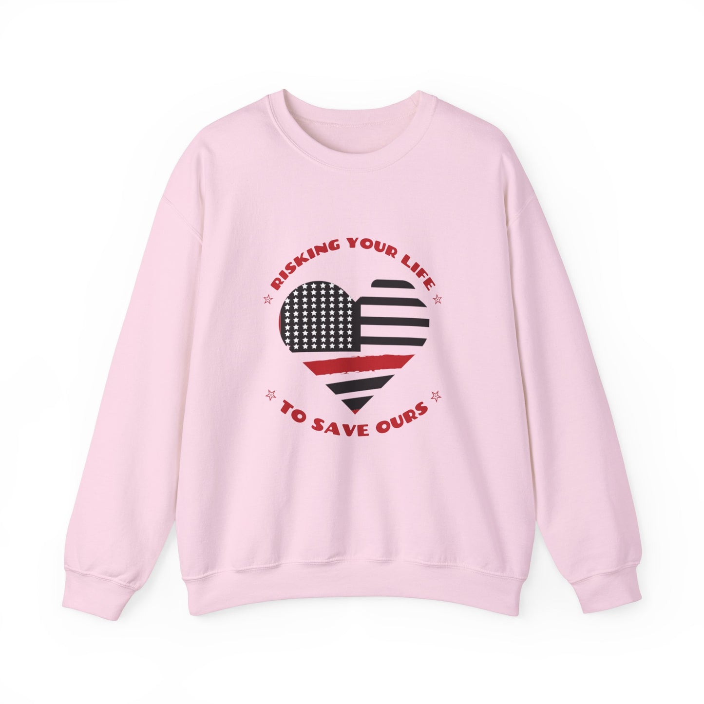 Firefighter Unisex Heavy Blend Crewneck Sweatshirt – Risking your life to save ours