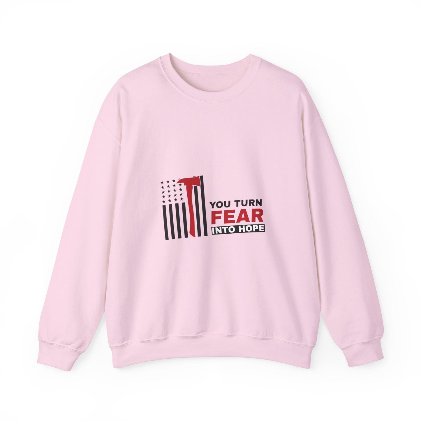 Firefighter Unisex Heavy Blend Crewneck Sweatshirt – You turn fear into hope