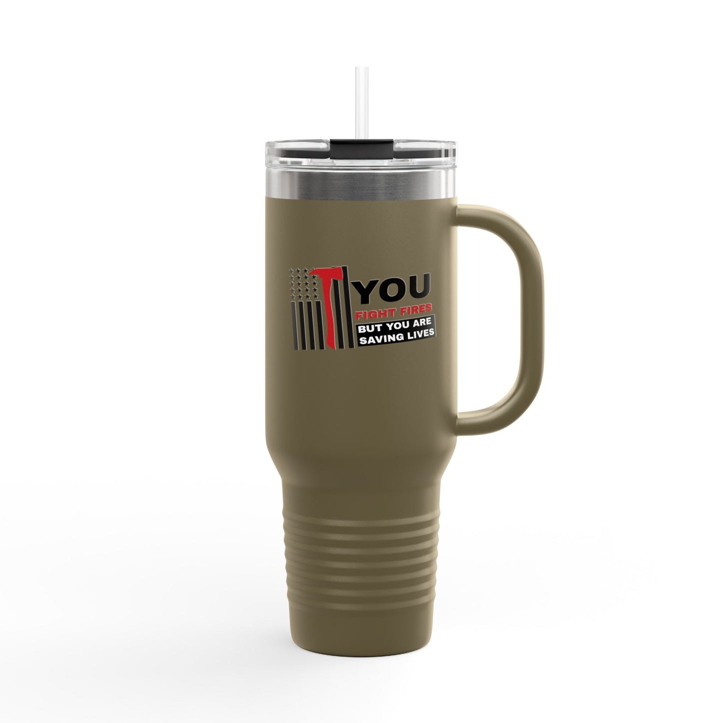 Firefighter Insulated Travel Mug, 40oz – You fight fires, but you are saving lives