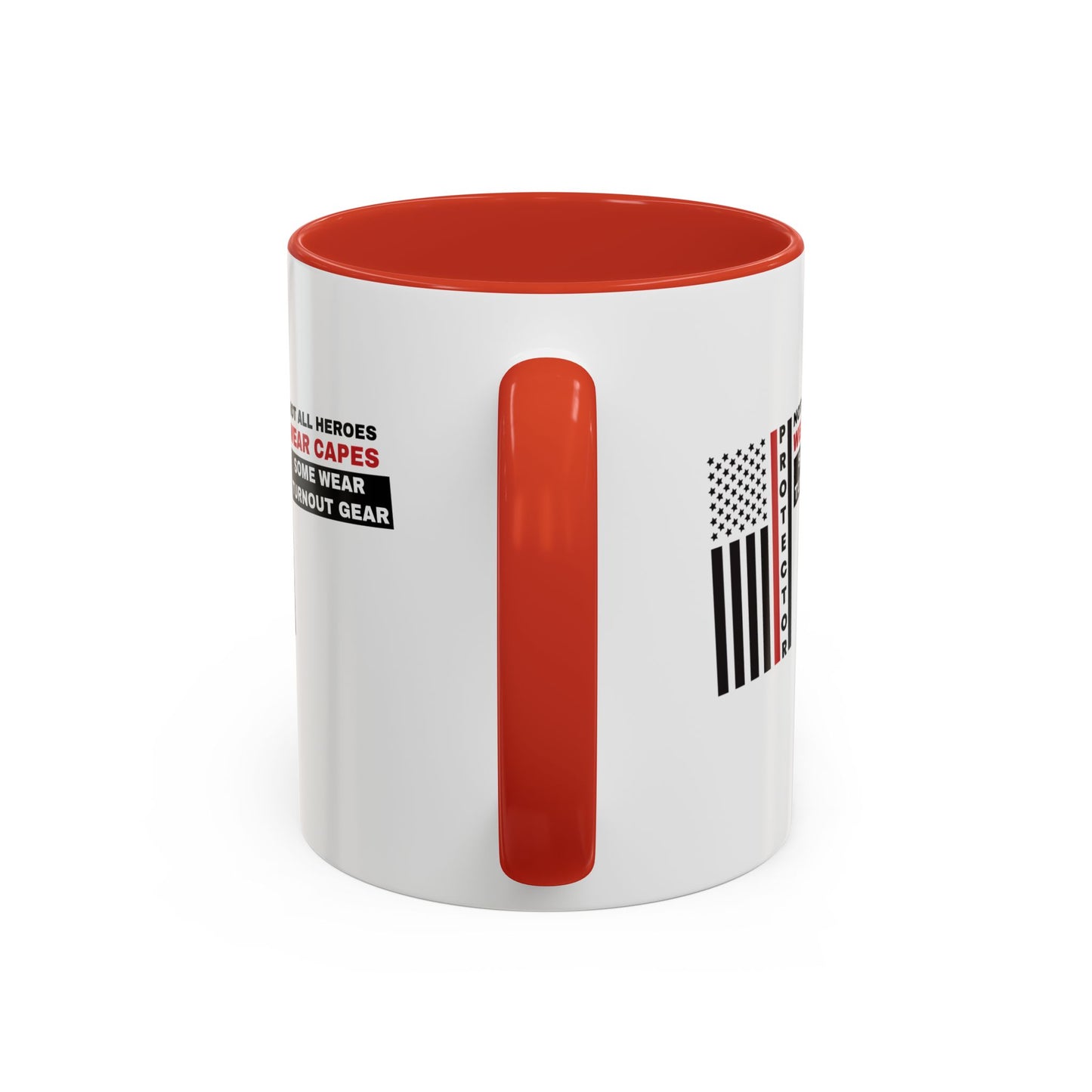 Firefighter Accent Coffee Mug – Not all heroes wear capes—some wear turnout gear