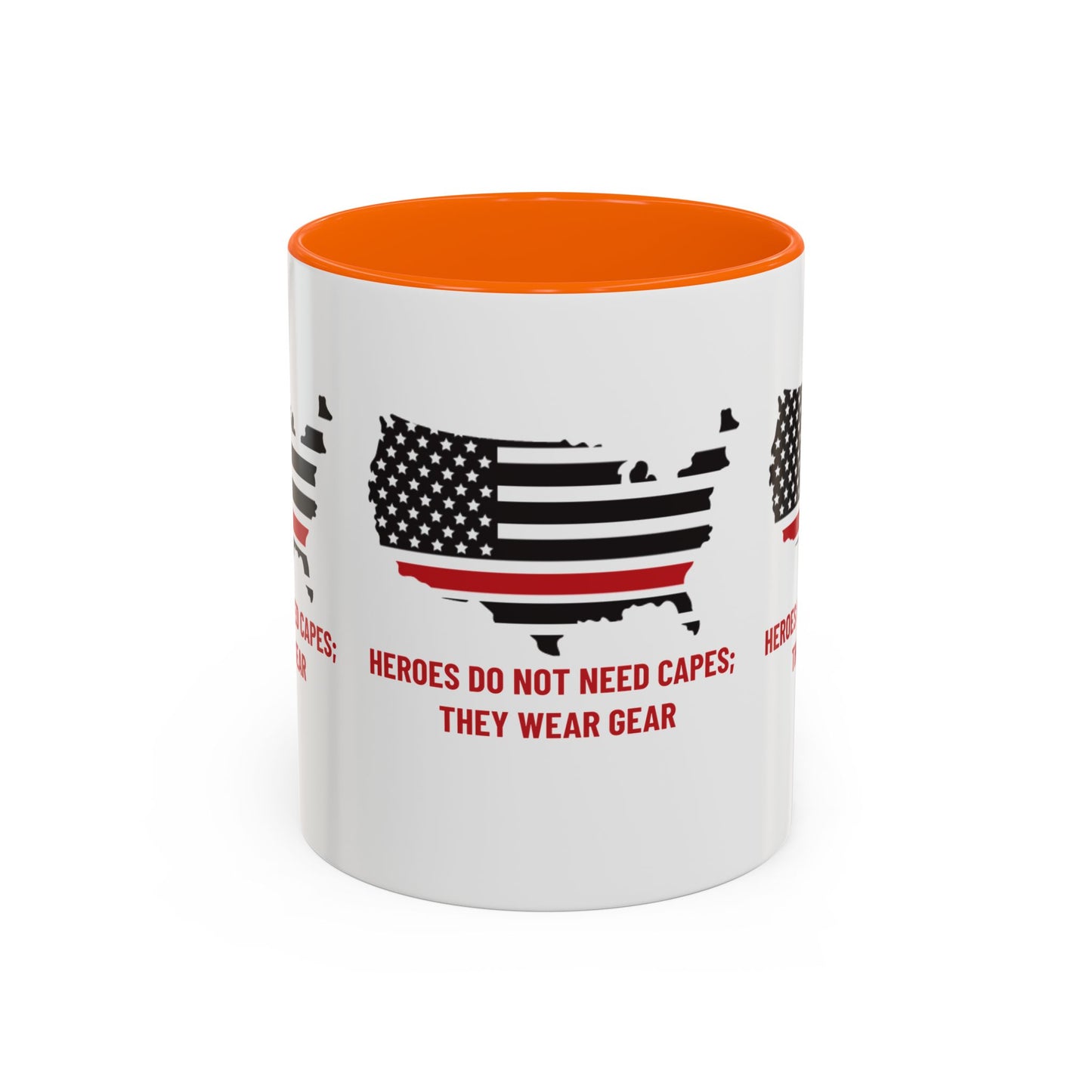 Firefighter Accent Coffee Mug – Heroes do not need capes; they wear gear
