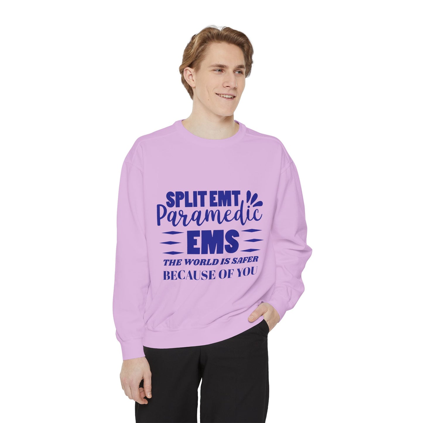 EMS Unisex Garment-Dyed Sweatshirt –The world is safer because of you
