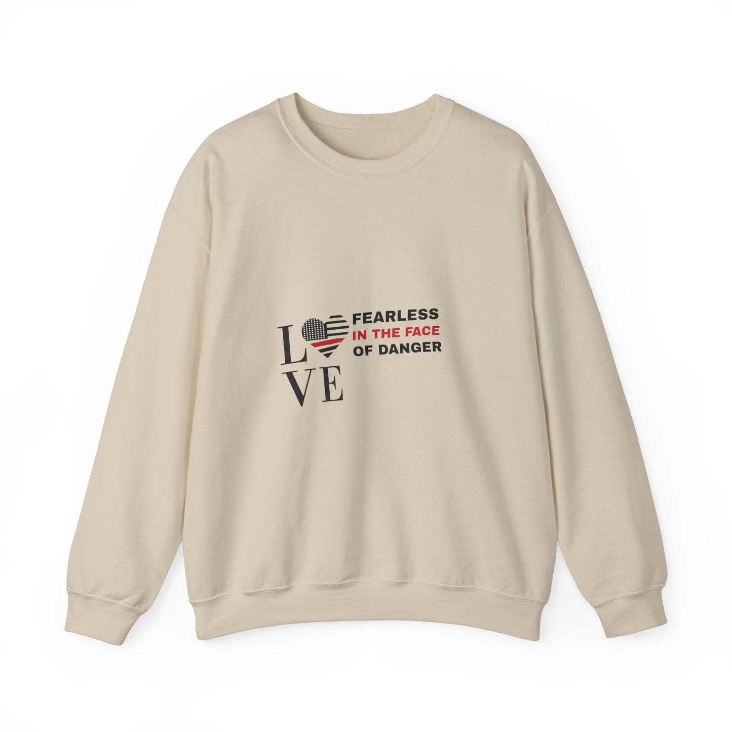 Firefighter Unisex Heavy Blend Crewneck Sweatshirt – Fearless in the face of danger