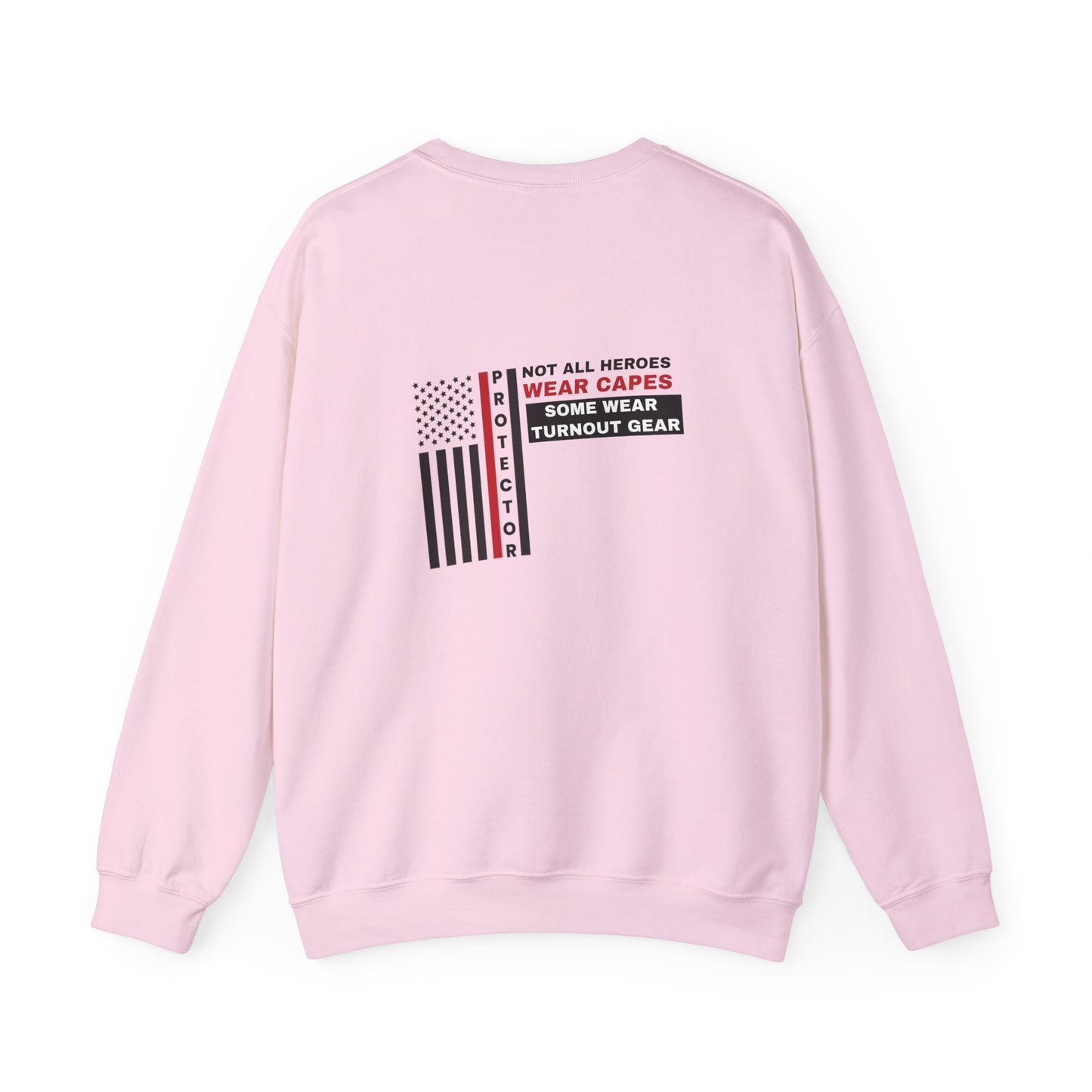 Firefighter Unisex Heavy Blend Crewneck Sweatshirt – Not all heroes wear capes—some wear turnout gear