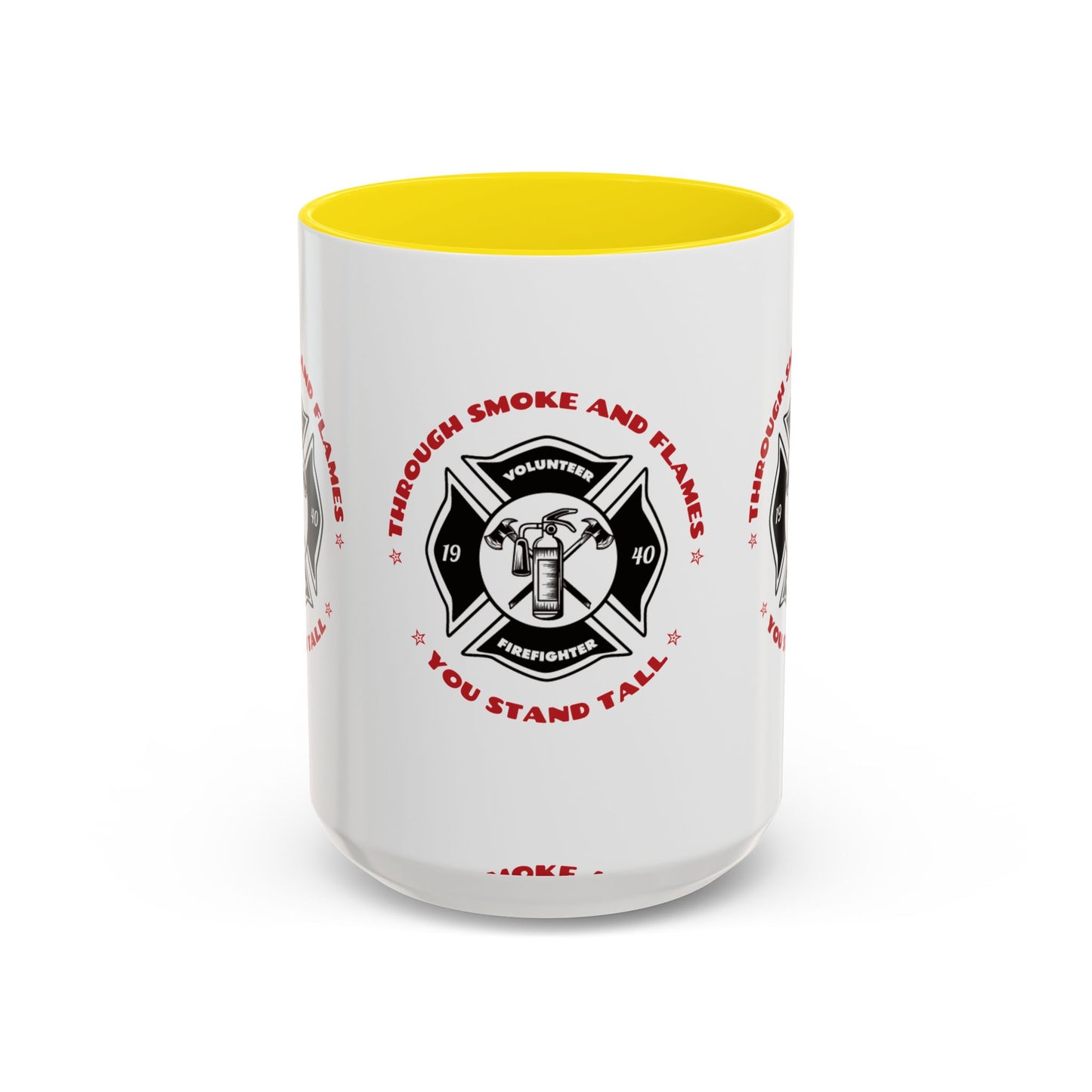 Firefighter Accent Coffee Mug – Through smoke and flames, you stand tall