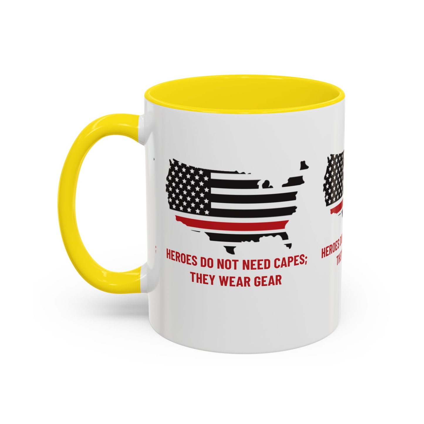 Firefighter Accent Coffee Mug – Heroes do not need capes; they wear gear