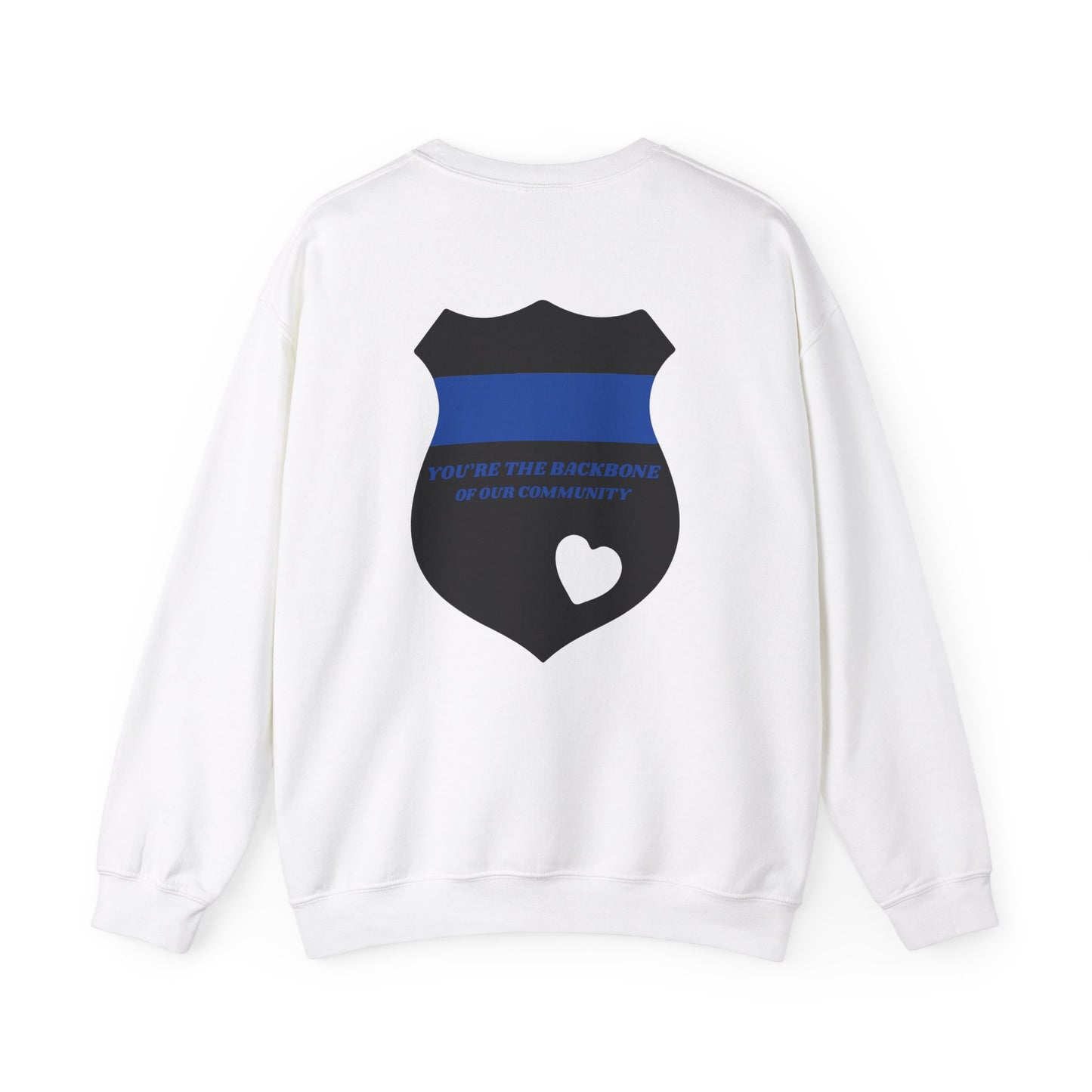 Police Unisex Heavy Blend Crewneck Sweatshirt – You’re the backbone of our community