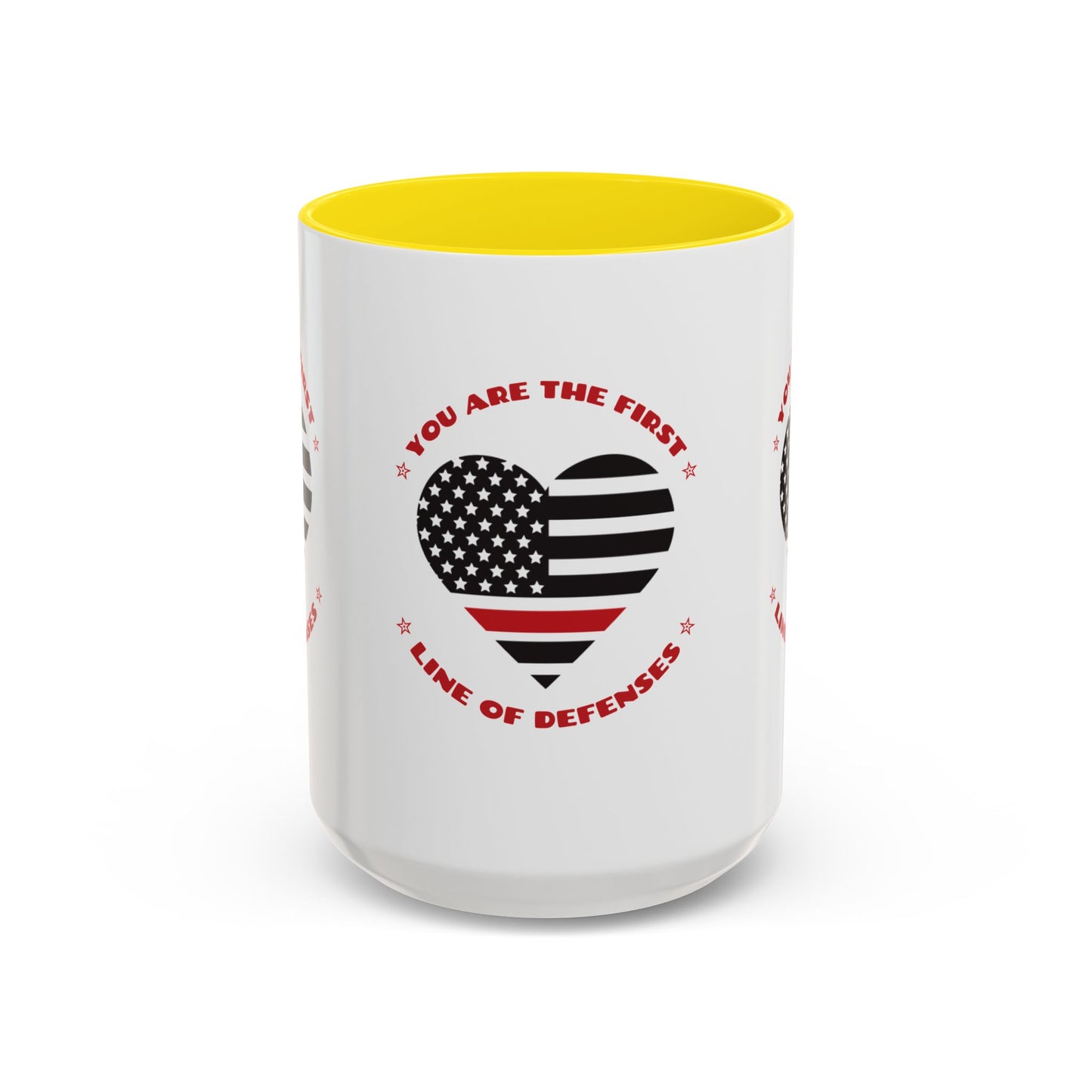 Firefighter Accent Coffee Mug – You are the first line of defenses