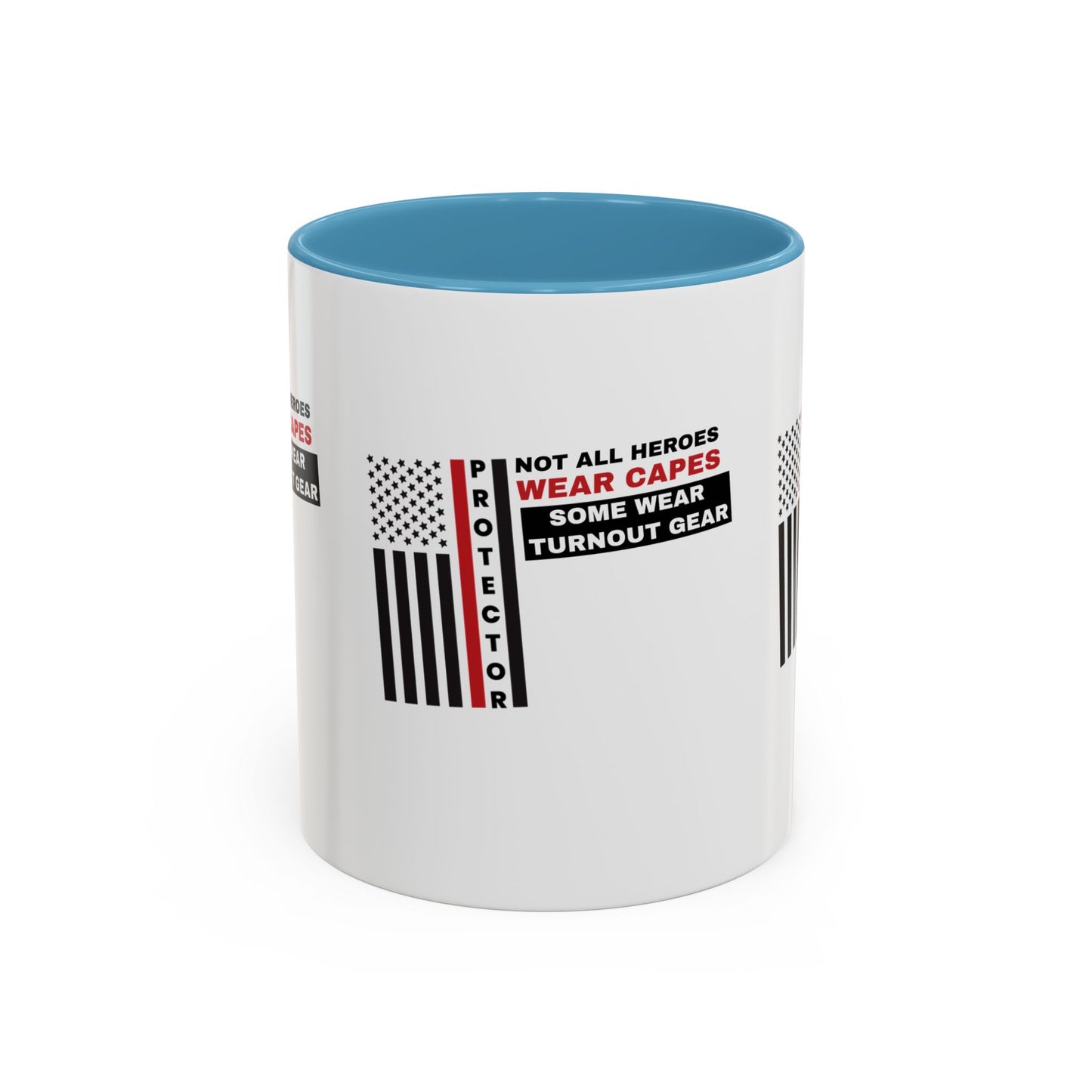 Firefighter Accent Coffee Mug – Not all heroes wear capes—some wear turnout gear