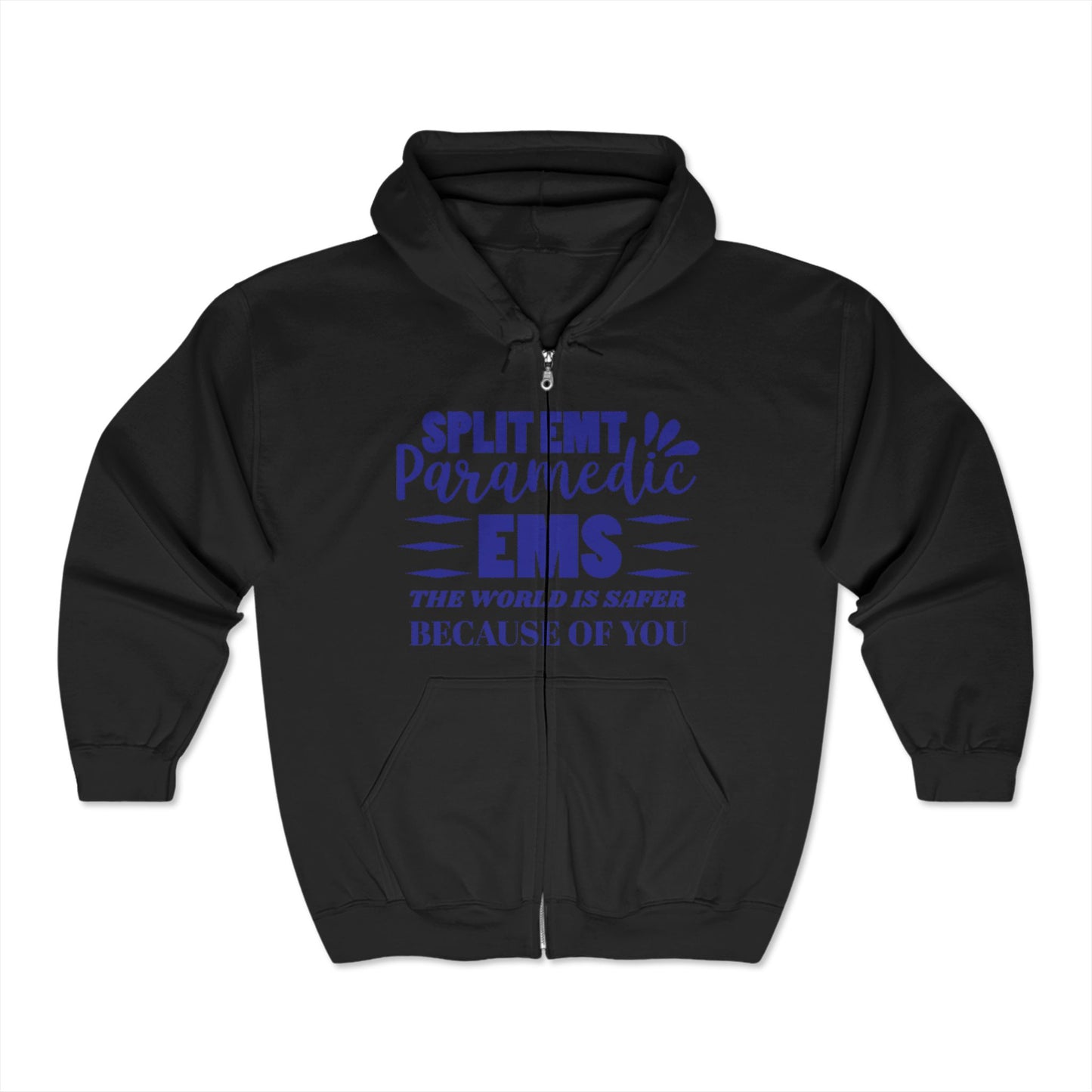 EMS Unisex Full Zip Hooded Sweatshirt – The world is safer because of you