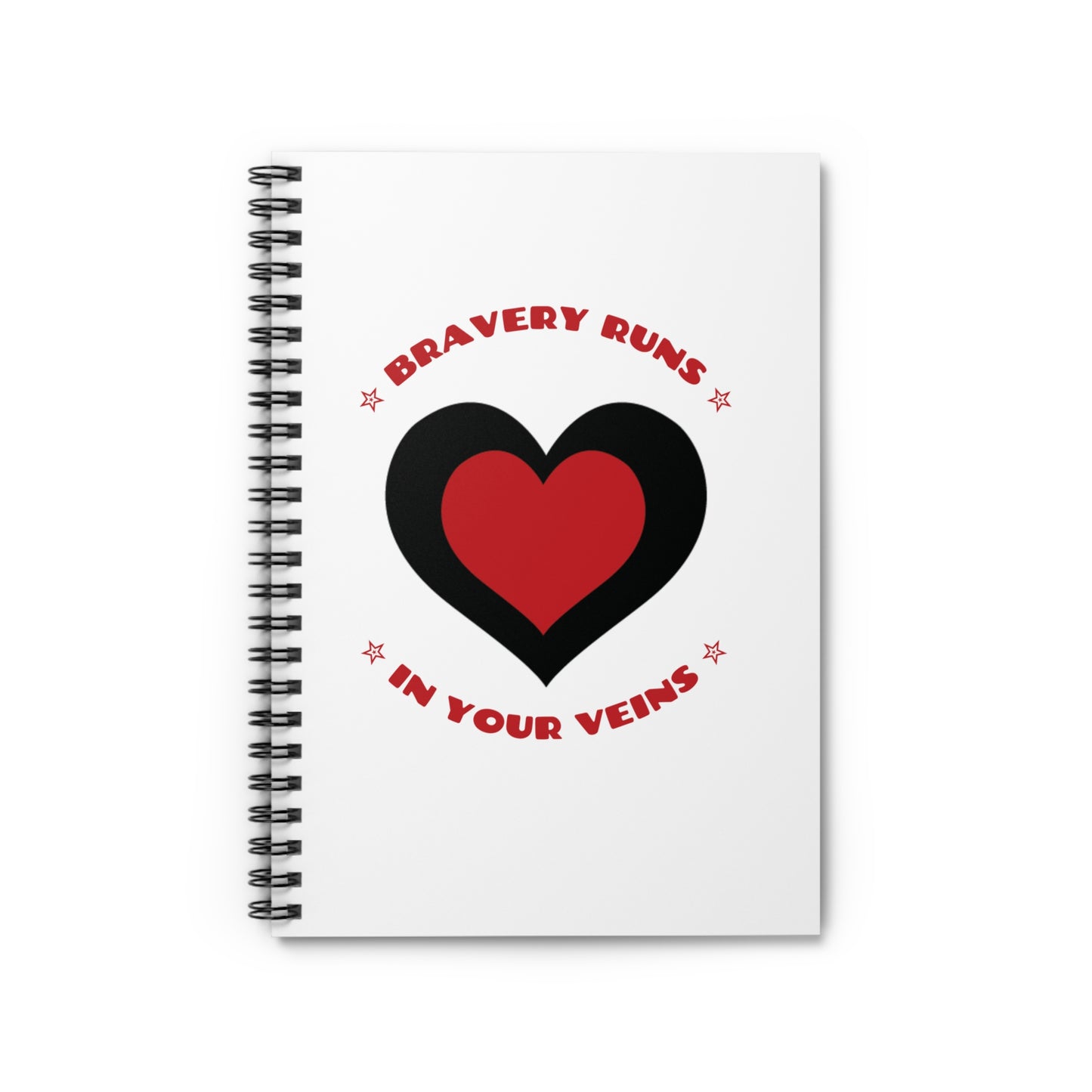 Firefighter Spiral Notebook – Bravery runs in your veins
