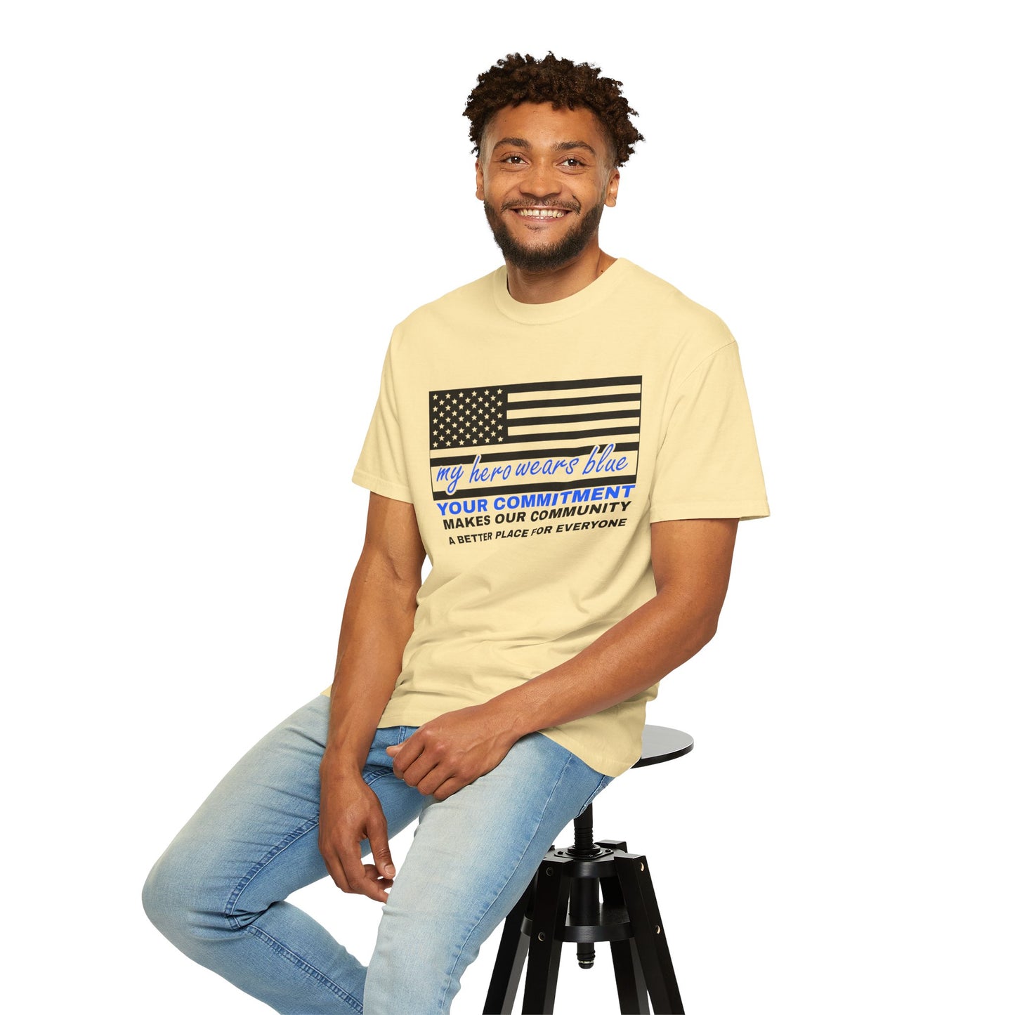 Police Unisex Garment-Dyed T-Shirt – Your commitment makes our community a better place for everyone