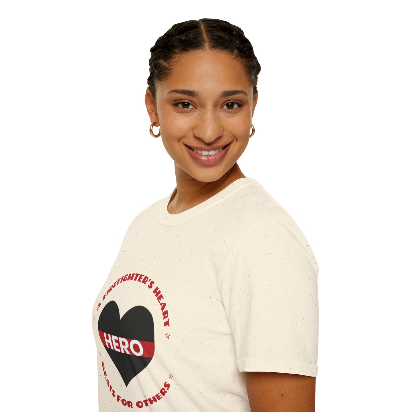Firefighter Softstyle T-Shirt – A firefighter’s heart beats for others
