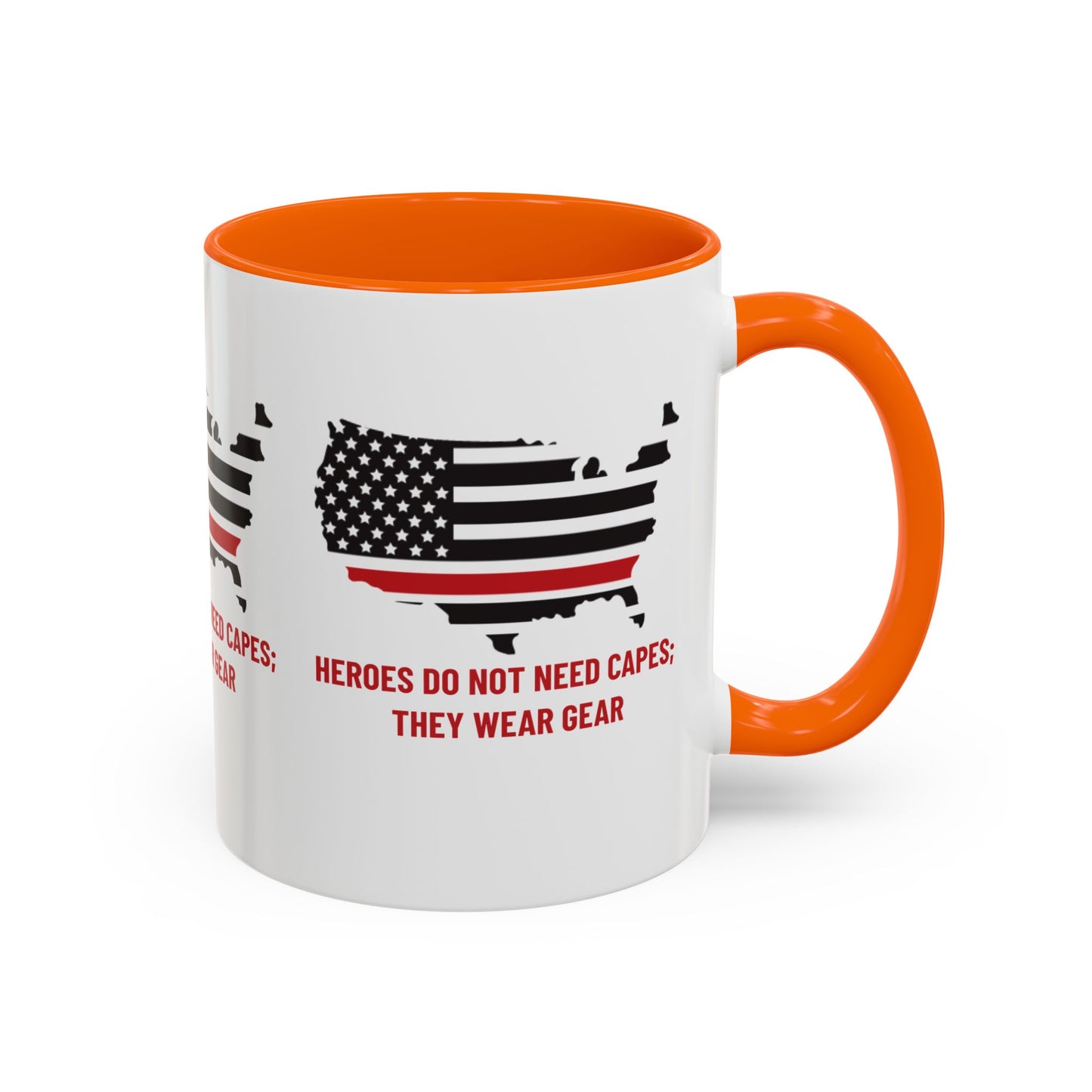 Firefighter Accent Coffee Mug – Heroes do not need capes; they wear gear